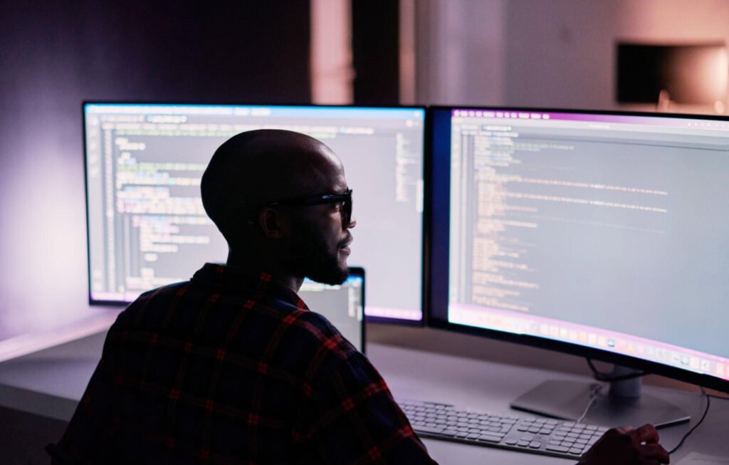 Professional team delivering tech services in the DRC